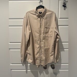 Ralph Lauren Jeans Co Causal RL Flag Detail Button Down Sand Men’s Size X-Large
